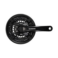 Kľuky Shimano TY501 170 mm, 6/7/8-k., 42/34/24z., čierny s krytom na štvorhran Kľuky Shimano TY501 170 mm, 6/7/8-k., 42/34/24z., čierny s krytom na štvorhran