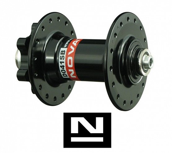 Náboj NOVATEC D041SB, predný, 32-dierový, čierny