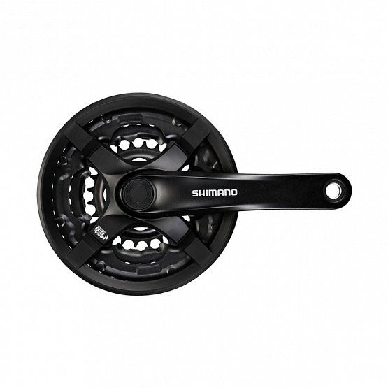 Kľuky Shimano TY501 170 mm, 6/7/8-k., 42/34/24z., čierny s krytom na štvorhran Kľuky Shimano TY501 170 mm, 6/7/8-k., 42/34/24z., čierny s krytom na štvorhran