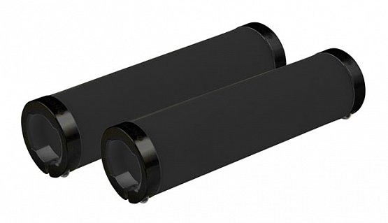 Gripy LONGUS FLUO, so zámkami, čierne