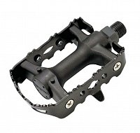 Pedále LONGUS CAGE MTB Fe/PP, čierne, guľôčkové
