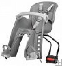 Detská sedačka POLISPORT BILBY JUNIOR, zadné uchytenie, šedá/strieborná