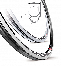 RÁF MX 26 36D+VLOŽKY ČIERNY, VENTIL 9, 490G /VEL:26