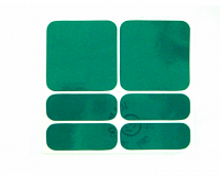 Nálepky SHAMANRACING, reflexné, zelená, 6KS