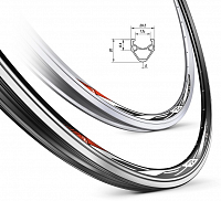 Ráf CFX 700C 36D, čierny, ventil 6