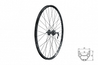Zapletené koleso predné KLS DRAFT DSC F, 27,5", black Zapletené koleso predné KLS DRAFT DSC F, 27,5", black
