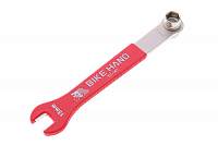 Kľúč na pedále BIKE, kov-guma, červená, 15-14/15 mm