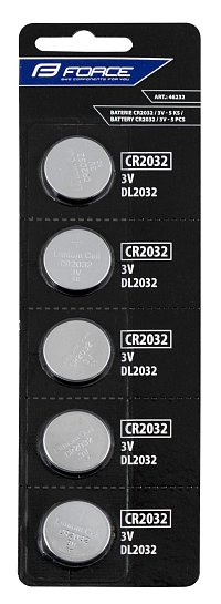 Batéria do cyklopočítača FORCE, mincové CR2032 / 3V, cena za 1 ks Batéria do cyklopočítača FORCE, mincové CR2032 / 3V, cena za 1 ks