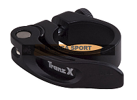 Objímka podsedlová TRANZ-X s rýchloupinákom  31.8,  čierna