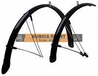 Blatníky PRO-T TREKKING, plast, so zásterkou, čierne, 28"