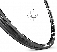 Ráf KARMA DISC 27,5 32D+vložky čierny