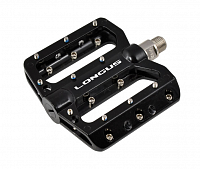 Pedále MTB Al čierne, vymeniteľné hroty, utesnené ložiská