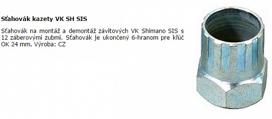 Sťahovák kazety VK SH SIS