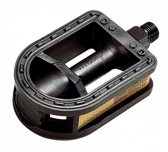 PEDÁLE MTB PLAST ČIERNE KNR DETSKÉ, KLZNÉ