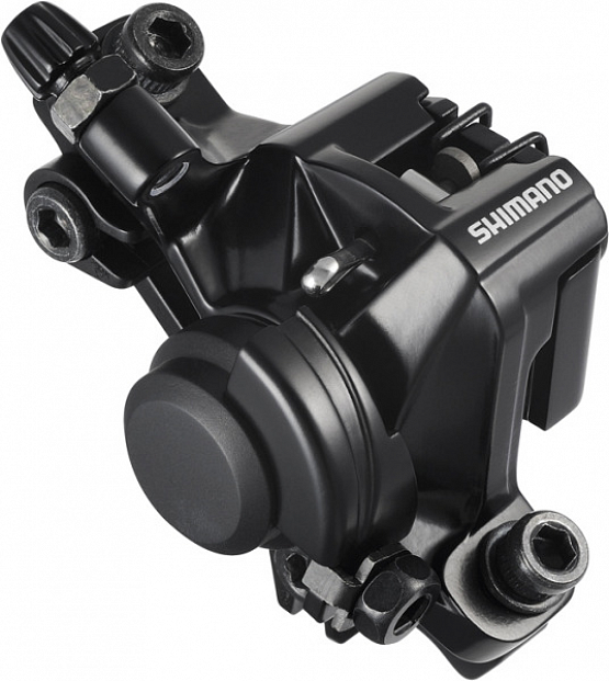 Strmeň brzdový SHIMANO M375 mechanický POST MOUNT + platničky B01S
