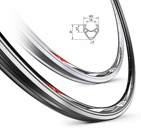 Ráf CFX 700C 36D, čierny, ventil 6