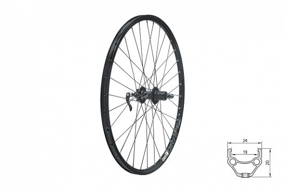 Zapletené koleso zadné KLS DRAFT DSC R, 27,5", black