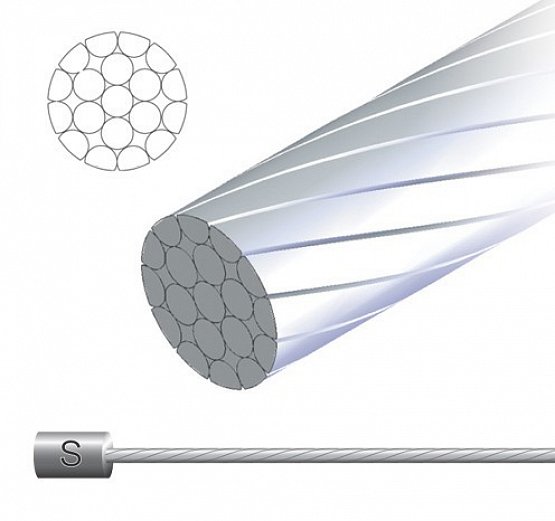 Radiace lanko JAGWIRE 6009862, nerez, cena za 1 ks
