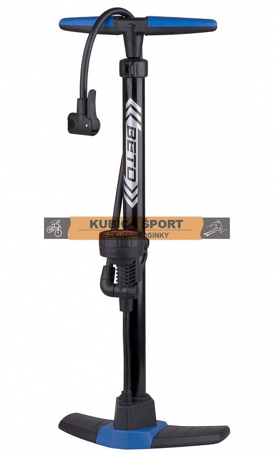 Pumpa PRO-T, s manometrom a duálnou hlavou 2 SG, čierna/modrá