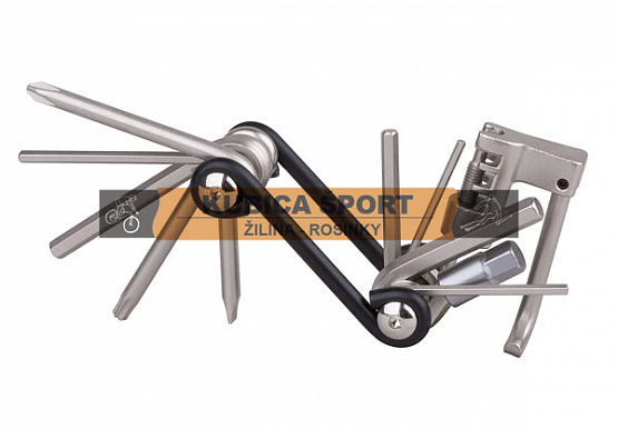 Multikľúč PRO-T, 11 funkcií s nytovačom, čierna