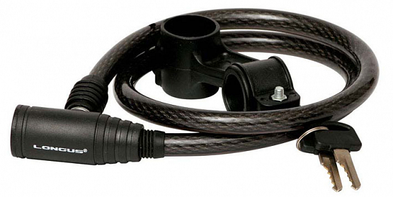 Zámok + držiak 12/900mm čierny