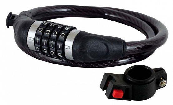 Zámok 12/950mm kódový + držiak čierny