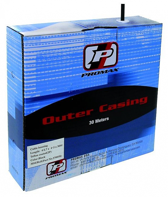 Brzdový bowden PROMAX, čierny, 5 mm, cena za 1 m