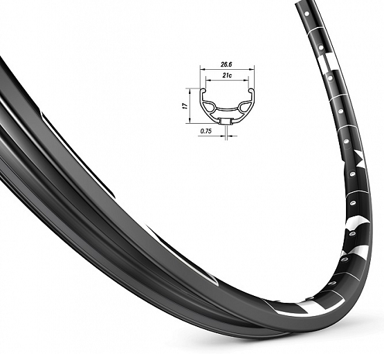 Ráf KARMA DISC 27,5 32D+vložky čierny