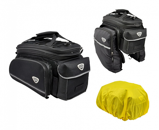 Kapsička INCREASER na nosič 7,8L s bočnými vreckami čierna