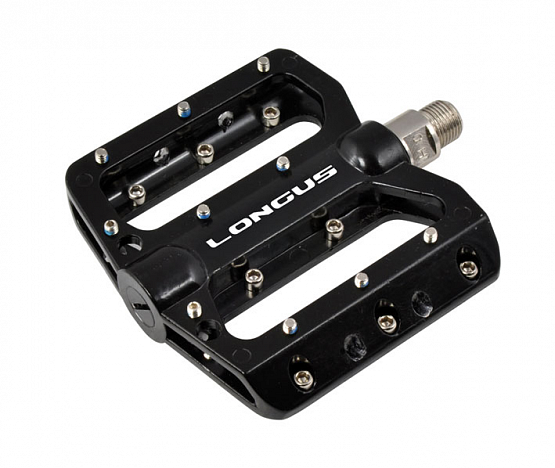 Pedále MTB Al čierne, vymeniteľné hroty, utesnené ložiská