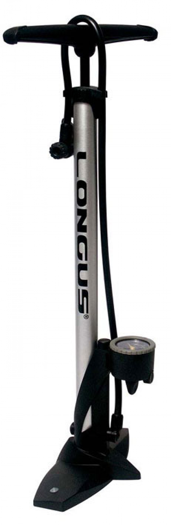 Pumpa STEP, s manometrom do 160PSI, strieborná