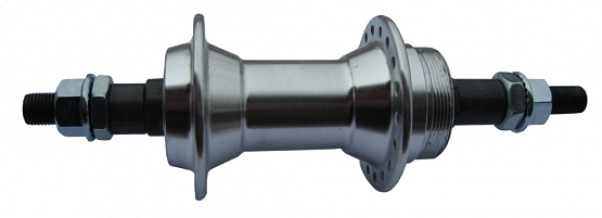 Náboj zadný Assess Al s maticami,130mm strieb.