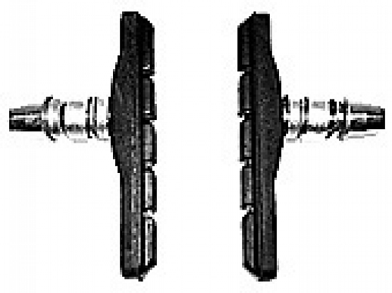 Špalík brzdový 70 mm závit nast.s maticou na imbus