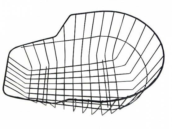 Kôš na nosič, 450 mm x 290 mm x 220 mm, okrúhly, čierna