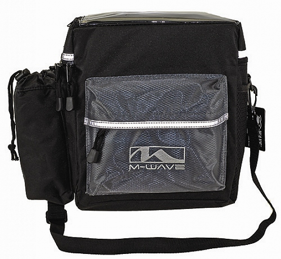 Taška M-WAVE na riadidlá  s clipom, prieč. na mapu