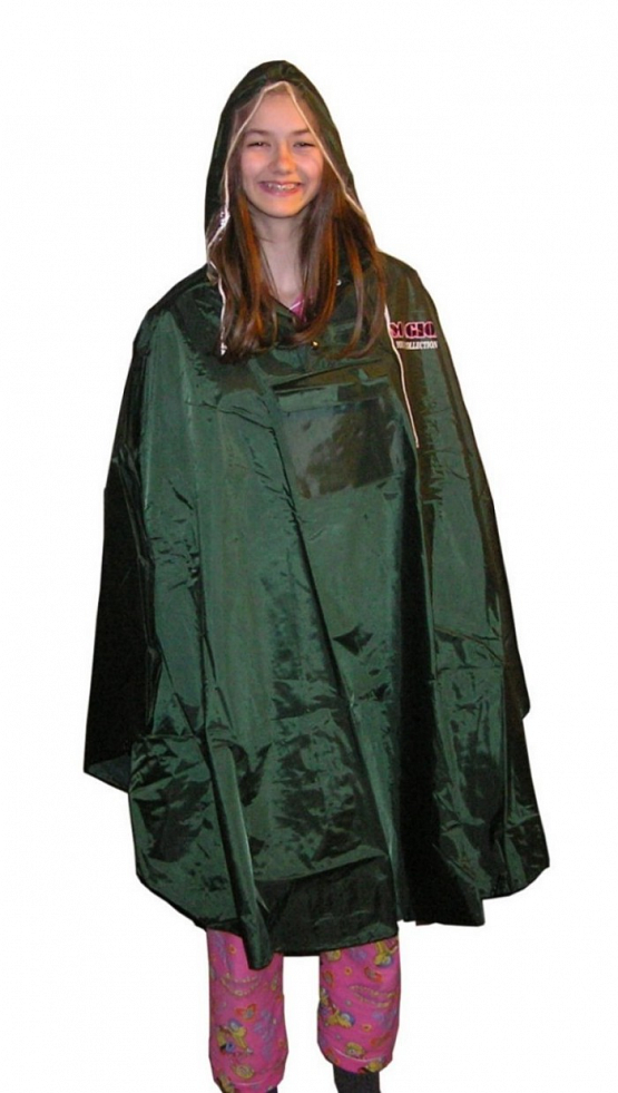 Pršiplášť-PONCHO PVC turist.pre dosp.,zelené,uni