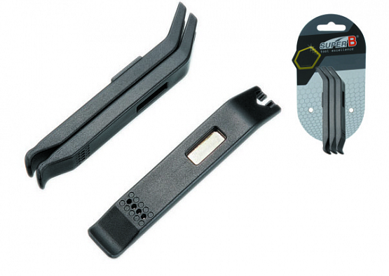 Montážna páčka SuperB, plast, čierna, 3ks