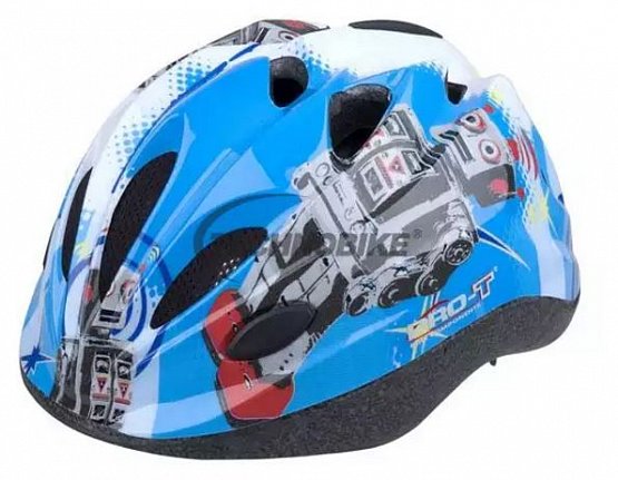 Prilba PRO-T Vigo detská, modrá robot, S (48-52)