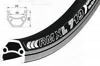 Ráfik REMERX DRAGON 719 V-brake 406x19, 36 dier, čierny