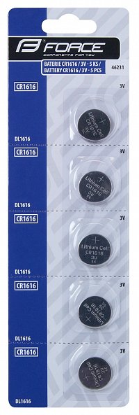 Batérie FORCE mincové CR1616 / 3V, cena za kus