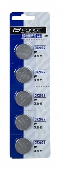 Batérie FORCE mincové CR2025 / 3V, cena za kus Batérie FORCE mincové CR2025 / 3V, cena za kus
