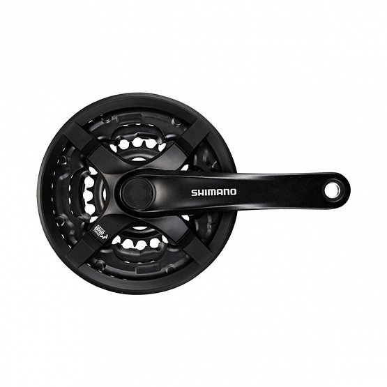 Kľuky SHIMANO TY501, 170 mm, 48/38/28z., 6/7/8-k., čierne s krytom na štvorhran Kľuky SHIMANO TY501, 170 mm, 48/38/28z., 6/7/8-k., čierne s krytom na štvorhran