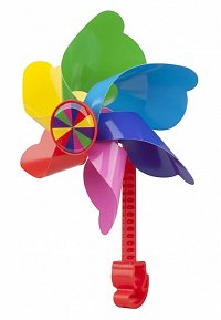 Veterník detský PRO-T na riadítka, dúhový