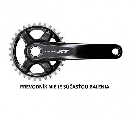 Kľuky Shimano XT M8000, 175mm, bez prevodníka, boost HTII, bez ložiska