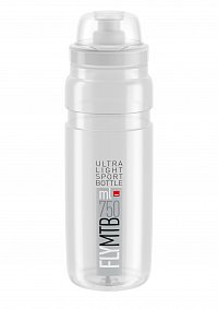 Fľaša Elite FLY transparentná šedé logo, 750 ml