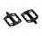 Pedále KLS FLAT 30, black