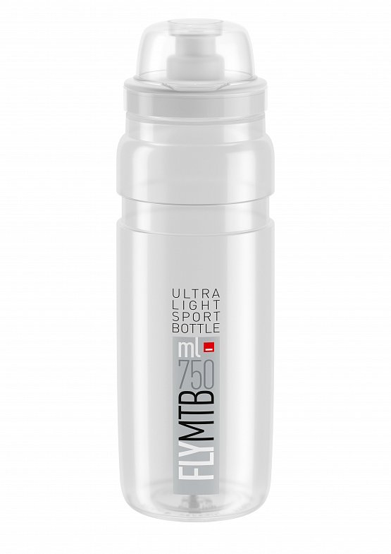 Fľaša Elite FLY transparentná šedé logo, 750 ml