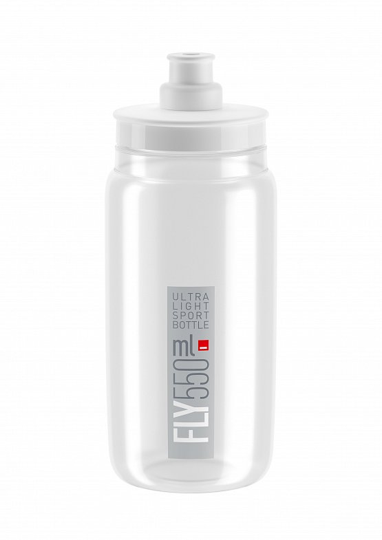 Fľaša Elite FLY, transparentná šedé logo, 550 ml