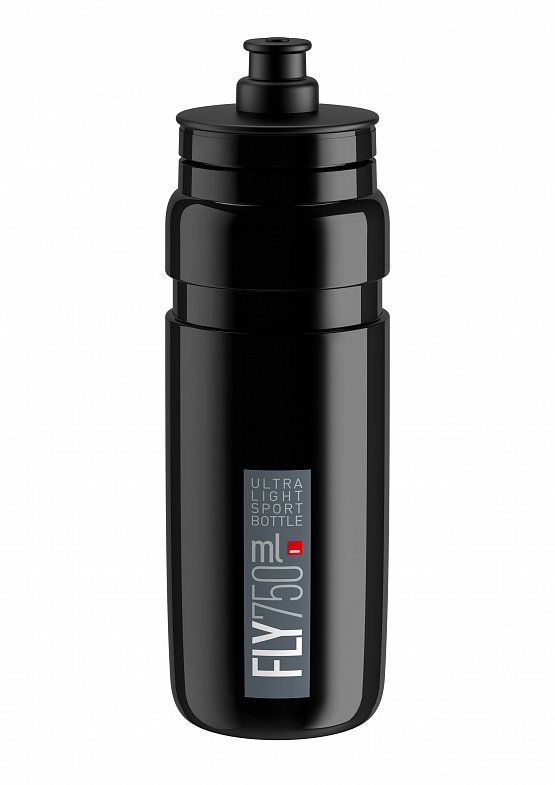 Fľaša ELITE FLY, čierna šedé logo, 750 ml Fľaša ELITE FLY, čierna šedé logo, 750 ml