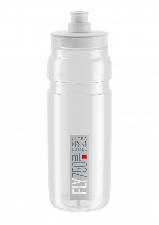Fľaša Elite FLY, transparentná šedé logo, 750 ml